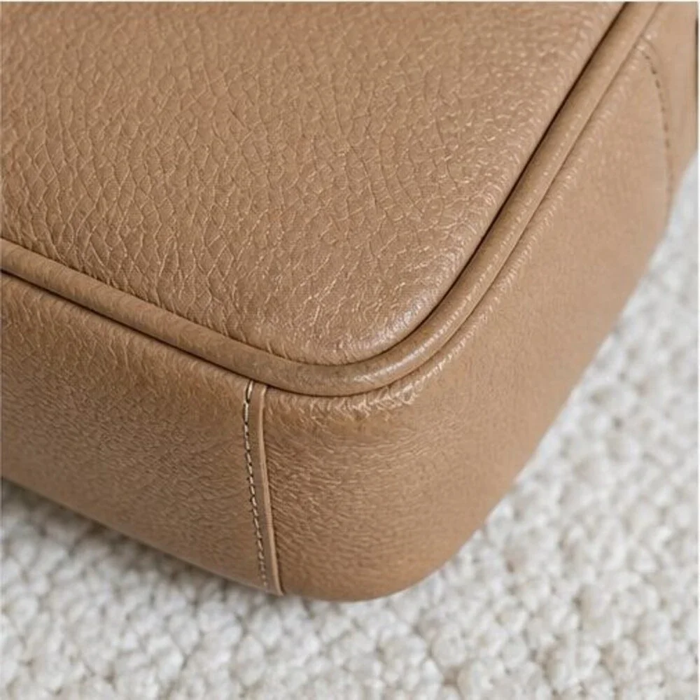 Brown Quilted Crossbody Bag
